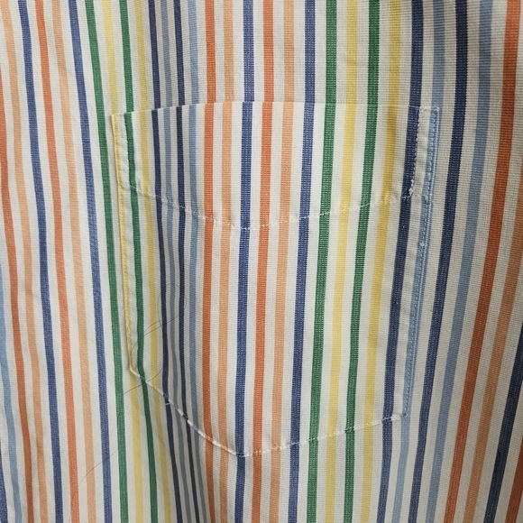 Tommy Hilfiger Button Up Shirt Mens XXL RAINBOW Casual Preppy Stripes - Picture 7 of 13